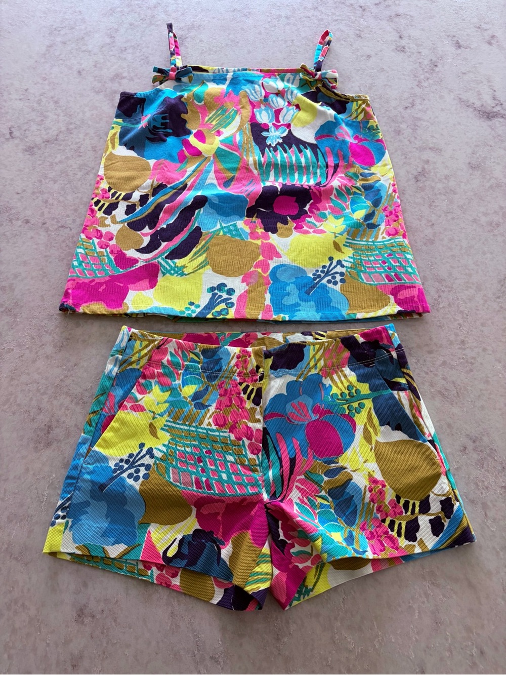 JCrew Crewcuts Tropical Floral Top and Shorts Matching Set - Size 16